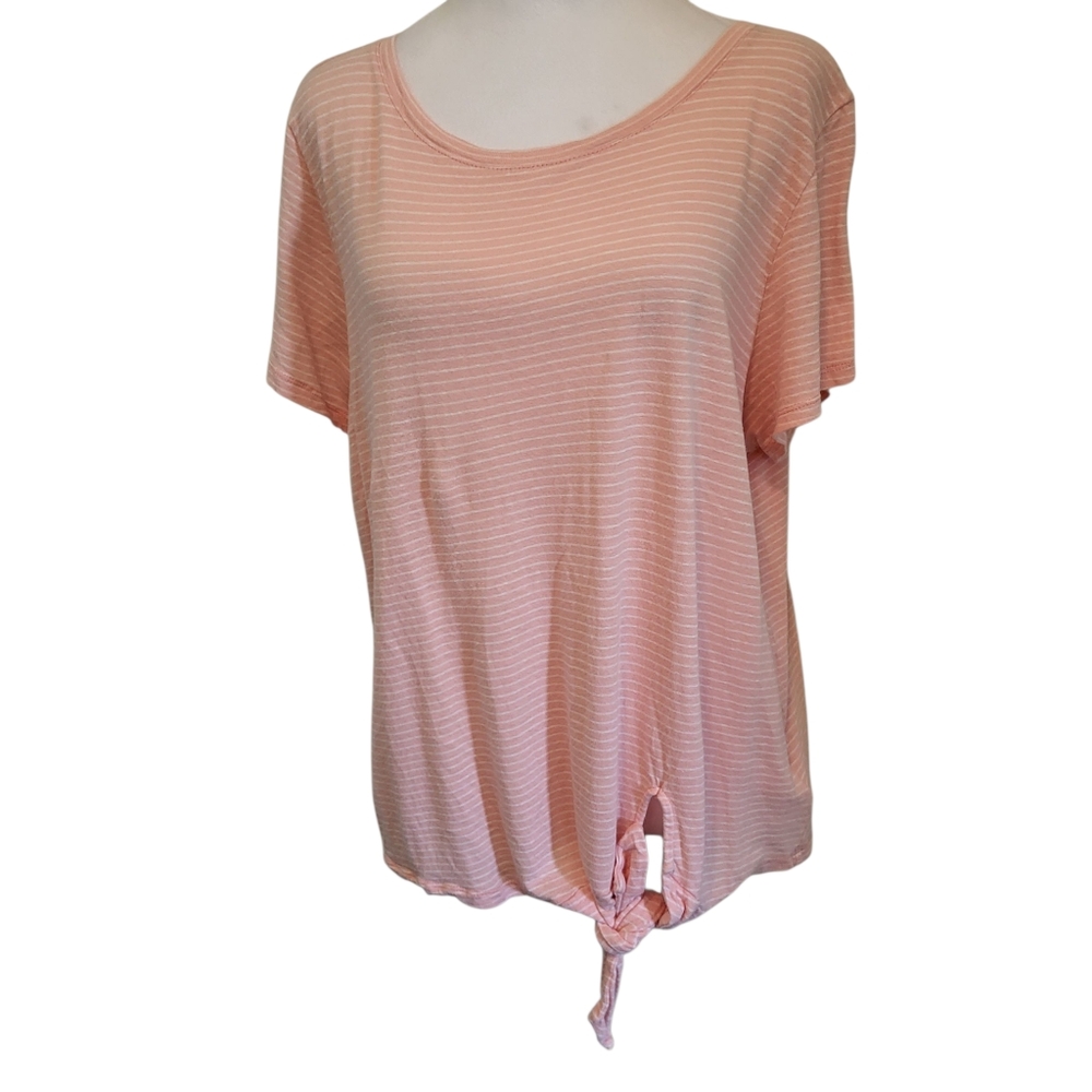 Ralph Lauren Short Sleeve Tie-Front Tee sz XL